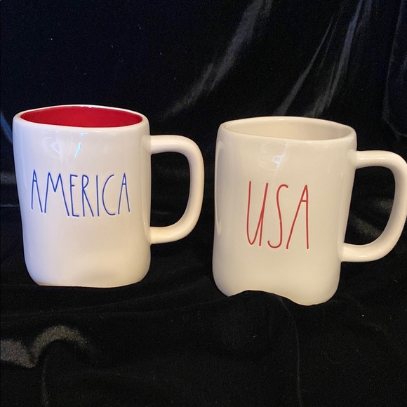 Rae Dunn Other - Rae Dunn Mugs, set of 2, 1 USA, 2 AMERICA. No Chips or cracks.